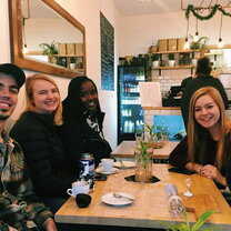 American Friends in a French Café French Café